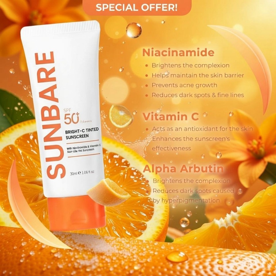 SUNBARE Bright-C Tinted Sunscreen